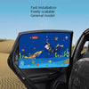 Automobile Sunshade Car Windows Sun Protection And Heat Insulation Magnetic Telescopic Side Curtains(Deep Sea Adventure Rear Square)