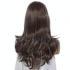 Women Split Wigs Long Curly Hair Synthetic Headgear(Dark Brown + Light Gold)