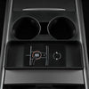 For Tesla Model3/Y Central Water Cup Limiter Silicone Coaster(Black)