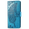 For Asus Zenfone 7 Pro ZS671KS Butterfly Love Flower Embossed Horizontal Flip Leather Case with Bracket / Card Slot / Wallet / Lanyard(Blue)