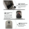 Wall Mounted Key Safe Box - Double Lock, Grey