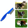 5x Pet Flea Combs, Fine Tooth Steel, Blue, 18.5cm, Cats & Dogs
