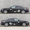 2 PCS/Set D-510 Flowers Pattern Car Modified Decorative Sticker(White)
