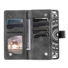 For Samsung Galaxy A06 5G Multi-Card Totem Zipper Leather Phone Case(Grey)