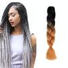 Fashion Color Gradient Individual Braid Wigs Chemical Fiber Big Braids, Length: 60cm(48 Black+Yellow Brown)