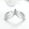 S925 Sterling Silver Ring Horn Point Opening Ladies Ring