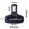 Car Seat Belt 2.1 Curved Lock Tongue Male Buckle Accessories(Black)
