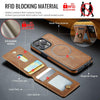 For iPhone 12 Pro DG.MING K1 MagSafe Detachable Wallet RFID Back Cover Phone Case(Brown)