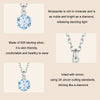 S925 Sterling Silver Platinum Plated Blue Moissanite Necklace(MSN031)