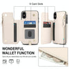 For iPhone XS Max Double Flap Zipper RFID Leather Phone Case with Short Lanyard(White)