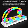 COOLMOON AS360 Magic Diamond Edition Computer Cooler ARGB Water Cooling Light Integrated CPU Radiator(White)