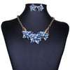 Crystal Enamel Flower Jewelry Sets For Women(Blue)