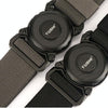 TUSHI 3.8cm Width Men Belts Army Style Quick Release Buckle Nylon Outdoor Man Casual Belt 125cm, Style: Overlock-Black