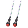 2pcs Car Modification Horn Switch Universal Button Modification Small Switch(Red Button)