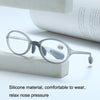 Portable Magnifying Glass Presbyopic Glasses Silicone Anti-Blue Light Reading Glasses, Degree: +100(Light Green)