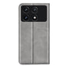 For Xiaomi Redmi K70 Retro-skin Magnetic Suction Leather Phone Case(Grey)