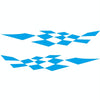 2 PCS/Set D-943 Checkered Flag Pattern Car Modified Decorative Sticker(Blue)