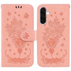 For Samsung Galaxy A36 5G / A56 5G Butterfly Rose Embossed Leather Phone Case(Pink)