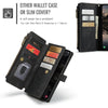 For Samsung Galaxy S25+ 5G CaseMe C30 Card Slots Zipper Wallet Leather Phone Case(Black)