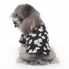 Dog Print Pet Beach Shirt, Black, Size L (5.5-6.5kg)