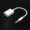 10 PCS Y-1502 14cm Car AUX Audio Cable To USB Car 3.5mm Adapter Cable(White)
