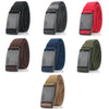 AWMN Metal Nylon Magnetic Buckle Fashion Casual Men Belt, Length: 125cm(Black Cap Army Green)