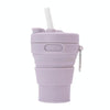 350ML Folding Portable Silicone Telescopic Drinking Coffee Cup Multi-function Silica Cup Travel(Purple)