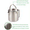 CW-307 Portable Stainless Steel Picnic Cooker Kettle Teapot Hanging Pot(Silver)