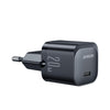 JOYROOM JR-TCF02 PD Type-C 20W Mini Charger with 1m Type-C to 8Pin Cable, Plug:EU Plug(Black)