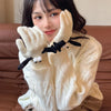 Fall Winter Couple Students Magnetic Warm Gloves Cute Dolls Outdoor Hand In Hand Mittens, Size: Average(Black)