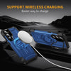 For Samsung Galaxy S23+ 5G Lens Holder MagSafe Phone Case(Blue)