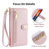 For Samsung Galaxy S25+ 5G Sheep Texture Cross-body Zipper Wallet Leather Phone Case(Pink)