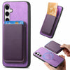 For Samsung Galaxy S24 FE 5G Retro Magsafe Card Bag PU Back Cover Phone Case(Purple)