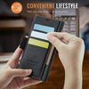 For iPhone 13 Pro AutSpace A11 Side Buckle MagSafe Magnetic RFID Phone Leather Case(Black)