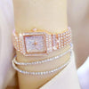 BS Bee Sister F0510B  Ladies Diamond Watch Jewelry Chain Watch(Rose Gold)