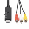 AV to HDMI 1080P HD Converter, Length: 1m(Black)