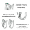 BSE728 Sterling Silver S925 White Gold Plated Zirconia Cobra Earrings