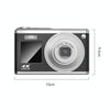 4K HD Optical Zoom Digital Camera 60MP Dual Screen Selfie Camera, No Memory(White)