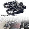 Motorcycle Modification Pedal Set Wide Fat Footpegs Foot Pegs for Harley(Black)