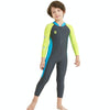 DIVE&SAIL Children Diving Suit Outdoor Long-sleeved One-piece Swimsuit Sunscreen Swimwear, Size: L(Boys Dark Gray)