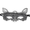 Halloween Masquerade Party Dance Sexy Lady Bronzing Lace Cat King Mask(Silver)
