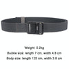 AWMN Men Outdoor Metal Buckle Elastic Nylon Belt, Length: 120cm(Twill Dark Khaki)