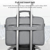 OUMANTU 030 Portable 15 inch Laptop Bag Leather Handbag Business Briefcase(Light Grey)