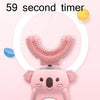 Children Mouth Electric Toothbrush U-Shaped Sonic Smart Electric Toothbrush(Pink)