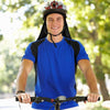 Outdoor Riding Long Tail Cap Breathable Sweat Absorbent Shading Workplace Safety Dustproof Shawl Cap, Size: Free Code(Blue)