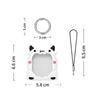 For Tamagotchi Uni (2023) Pet Game Console Silicone Protective Case(White Cow)