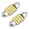 2 PCS 31mm DC12V / 1.2W / 6000K / 80LM 28LEDs SMD-3014 Car License Plate Light / Dome Light, with Decoder