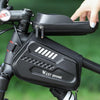 WEST BIKING Bicycle Hard Shell Front Beam Reflective Bilateral Phone Case(Black)