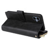 For Samsung Galaxy A06 4G 9-Card Slots Zipper Wallet Bag Leather Phone Case(Black)