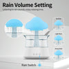 CH06 300ml Rain Humidifier Mushroom Cloud Colorful Night Lamp Aromatherapy Machine, Style: With Remote Controller(White)